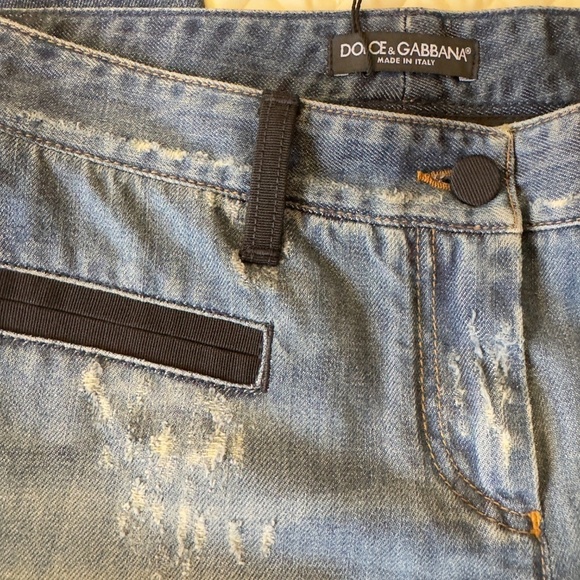 NWT Dolce & Gabbana Straight Leg Distressed Jeans Size 40 - Picture 8 of 14